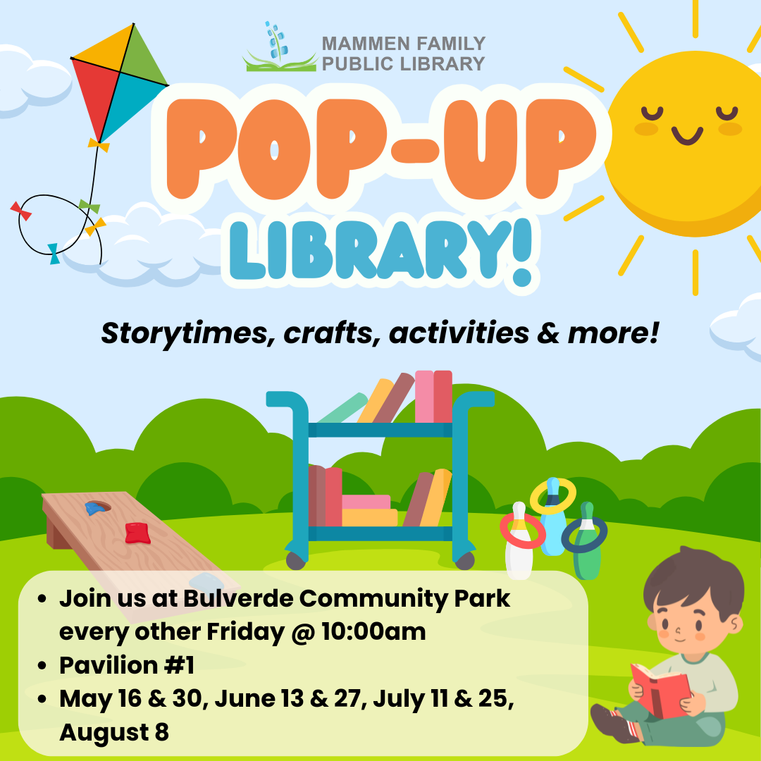 PopUp Library at the Park Mammen Family Public Library